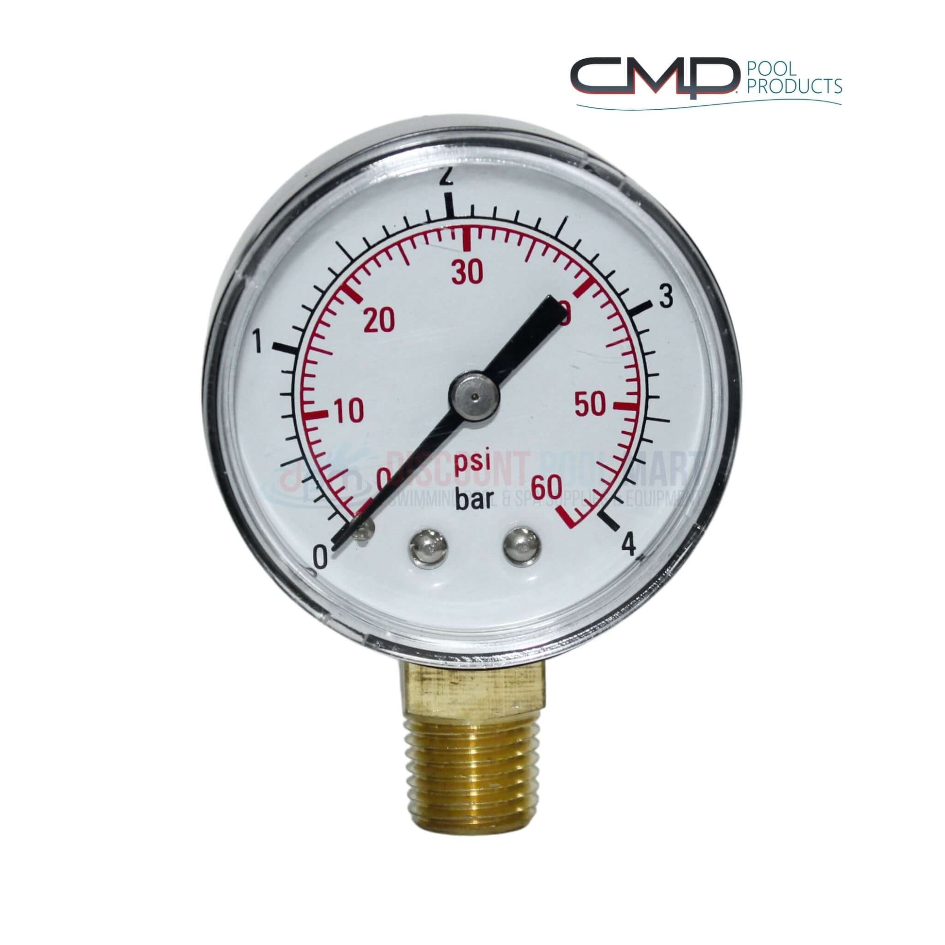 CMP Pressure Gauge for Pentair Filters 25501-000-800 | DPM - 0-60 PSI Bottom Mount Gauge for Pools