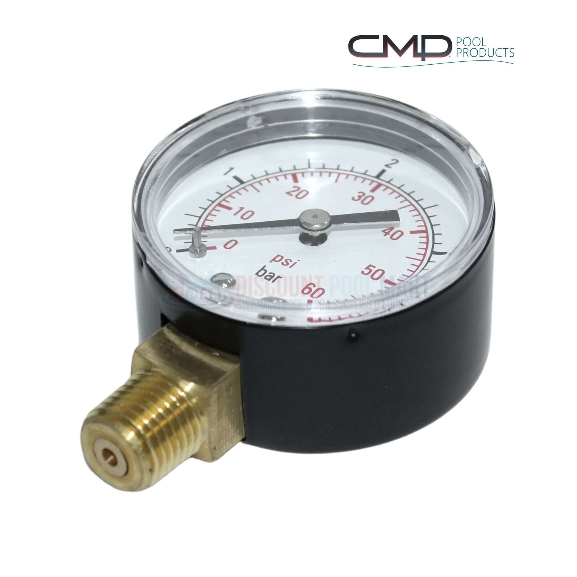 CMP Pressure Gauge for Pentair Filters, 0-60 PSI, replacement part 190058 available at Discount Pool Mart DPM.