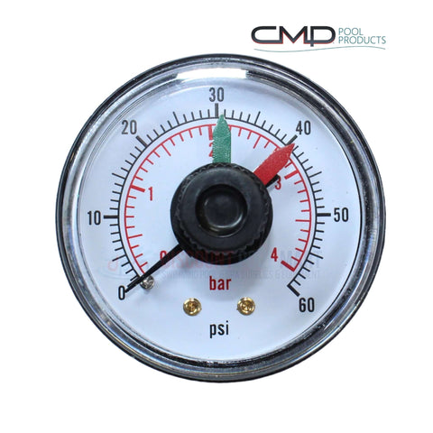 CMP pressure gauge with dial for Hayward filters, part number 25501-100-900, available at Discount Pool Mart (DPM).