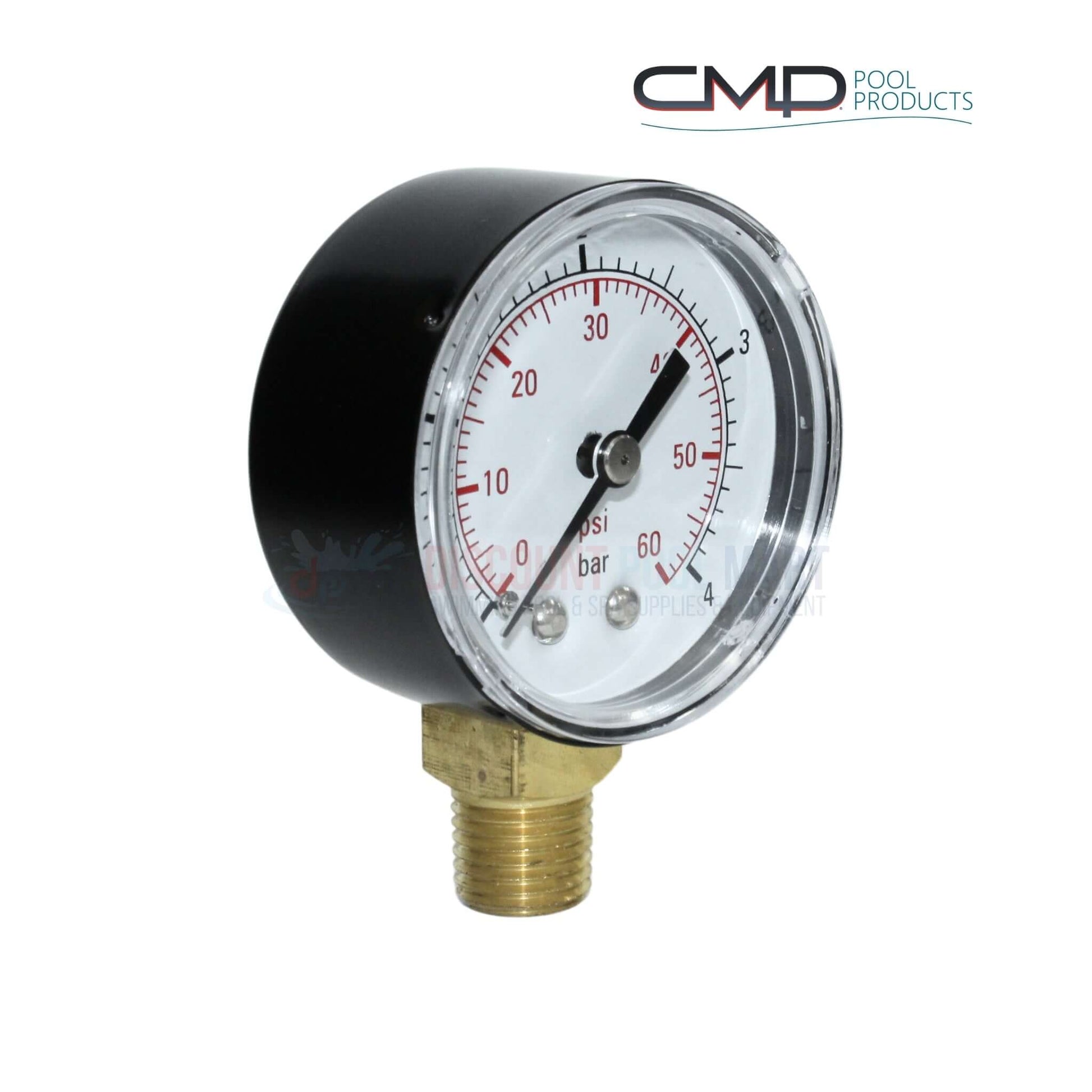 CMP Pressure Test Kit gauge for 2-inch pool plumbing systems by Discount Pool Mart DPM, essential for pressure testing.