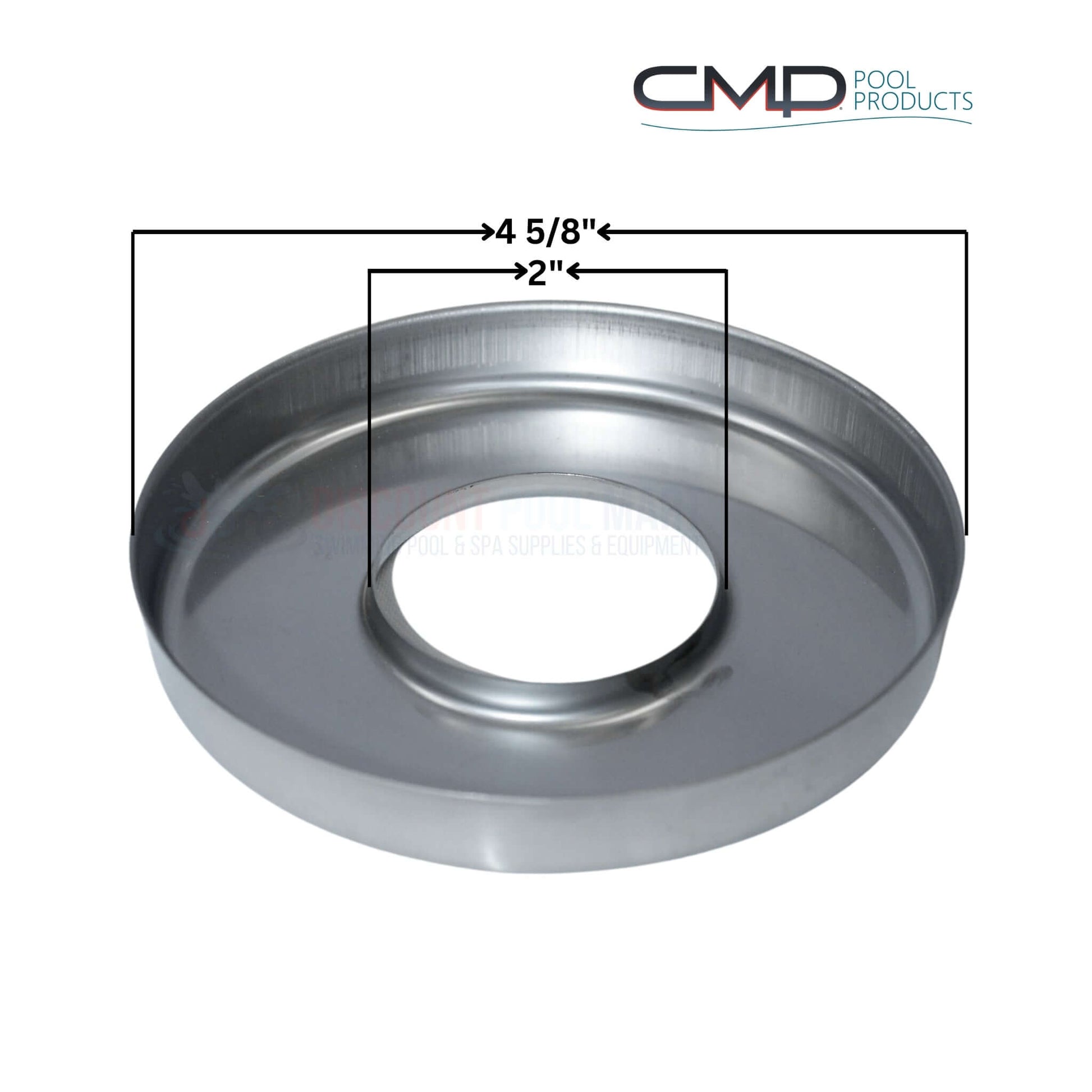 CMP Stainless Steel Ladder Escutcheon 5-inch round cover plate for pool ladders | EP-100F | 25572-100-000 - Discount Pool Mart DPM