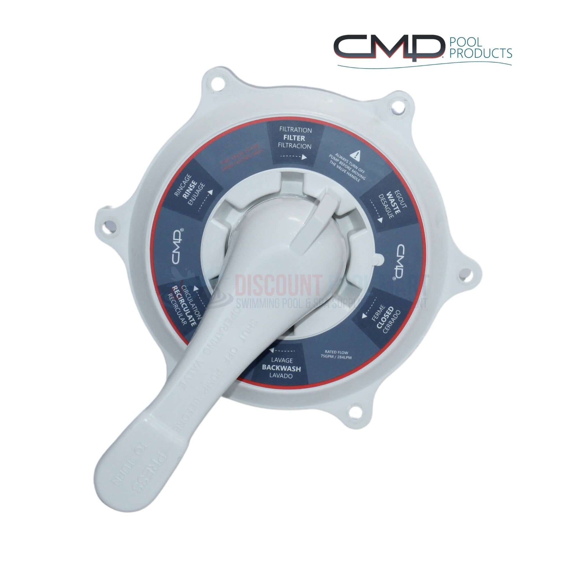 CMP Valve Top Assembly handle for Pentair valves 261177 and 261173 at Discount Pool Mart DPM