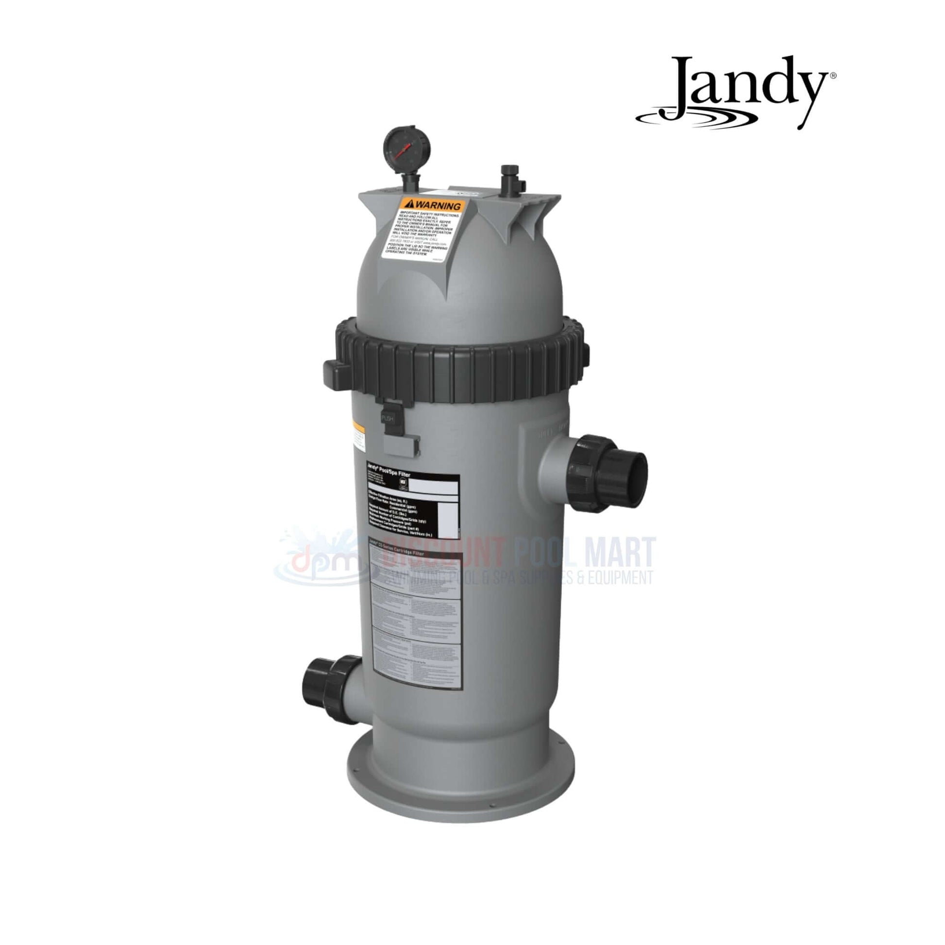 CS100 | Jandy 100 Sq. Ft. CS Cartridge Filter in gray, showcasing its compact design for efficient pool filtration by Discount Pool Mart.