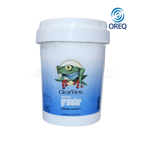 ClearView Shimmer N Shock Granular Chlorine 50lb container by Discount Pool Mart DPM, SKU CVDB050.