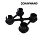 CX3020DA | Hayward Top Closure Plate for SwimClear Multi-Cartridge C3020/C4020 Filter, black, durable design for secure fit.