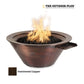 The Outdoor Plus Cazo Fire & Water Bowl in Hammered Patina Copper from Discount Pool Mart DPM; SKU: COP-CM