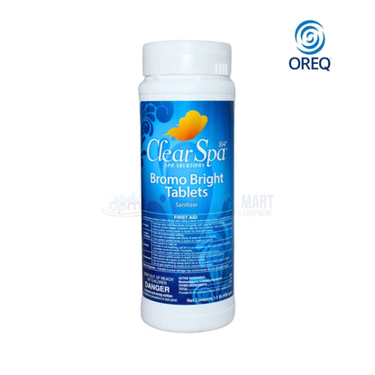 Clear Spa Bromo Bright Tablets 1", 1.5lb sanitizing solution from Discount Pool Mart DPM for spas and hot tubs.
