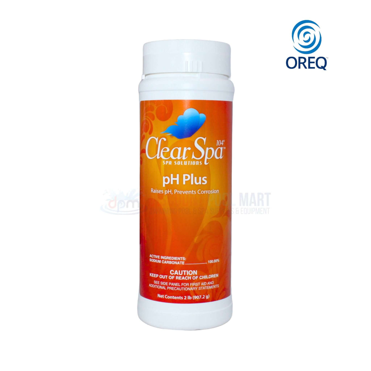 Clear Spa pH Plus Increaser 2lbs from Discount Pool Mart DPM for raising pH and preventing corrosion in spas.
