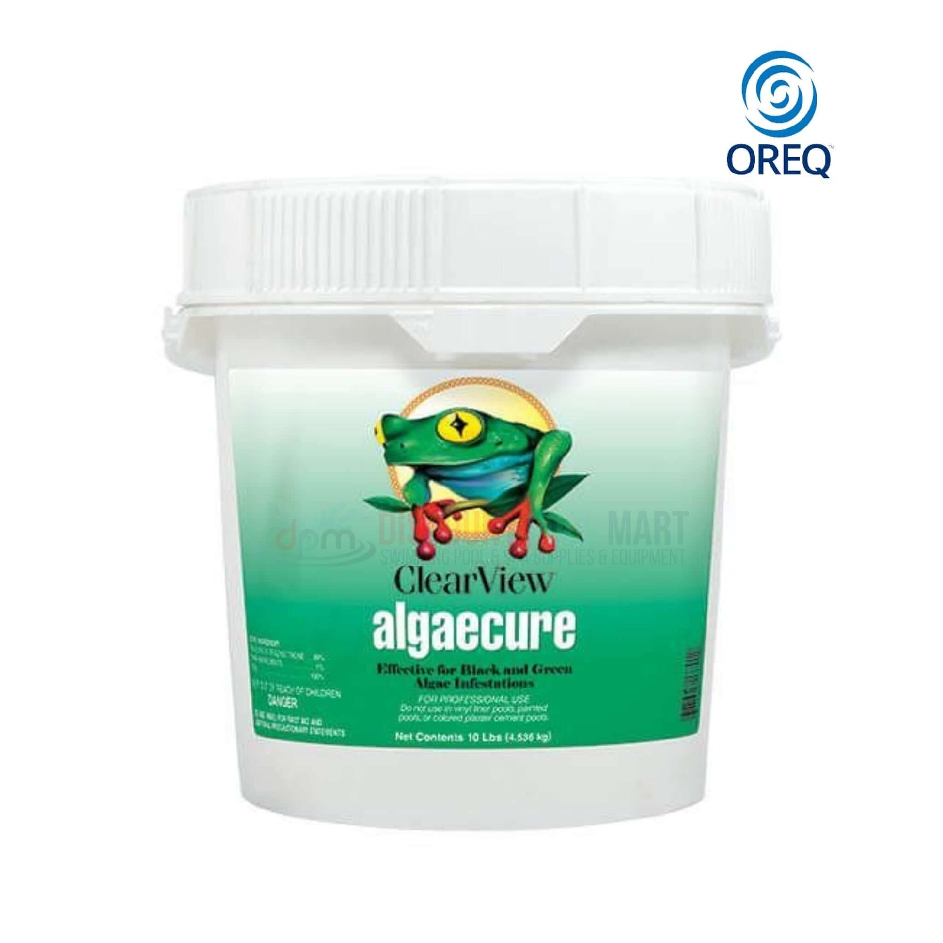 ClearView AlgaeCure Black Algae Killer Granular Trichlor CVTC025 25lb from Discount Pool Mart DPM for effective algae treatment.