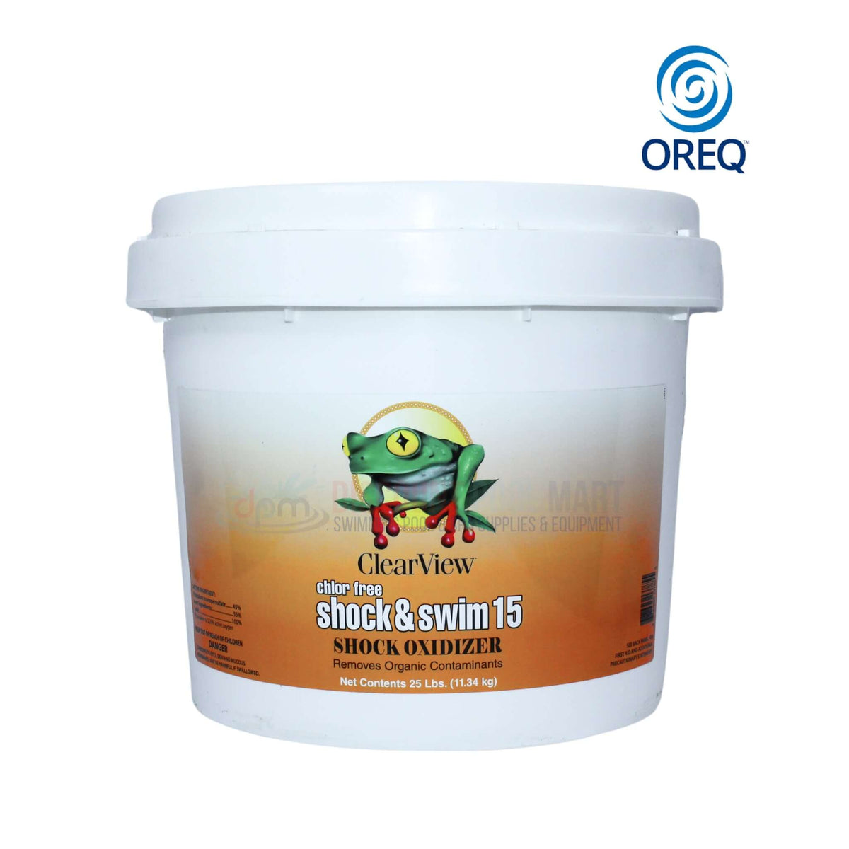 ClearView Chlor Free Shock & Swim 15 Shock Oxidizer 25 lbs from Discount Pool Mart DPM, effective for pool water clarity.