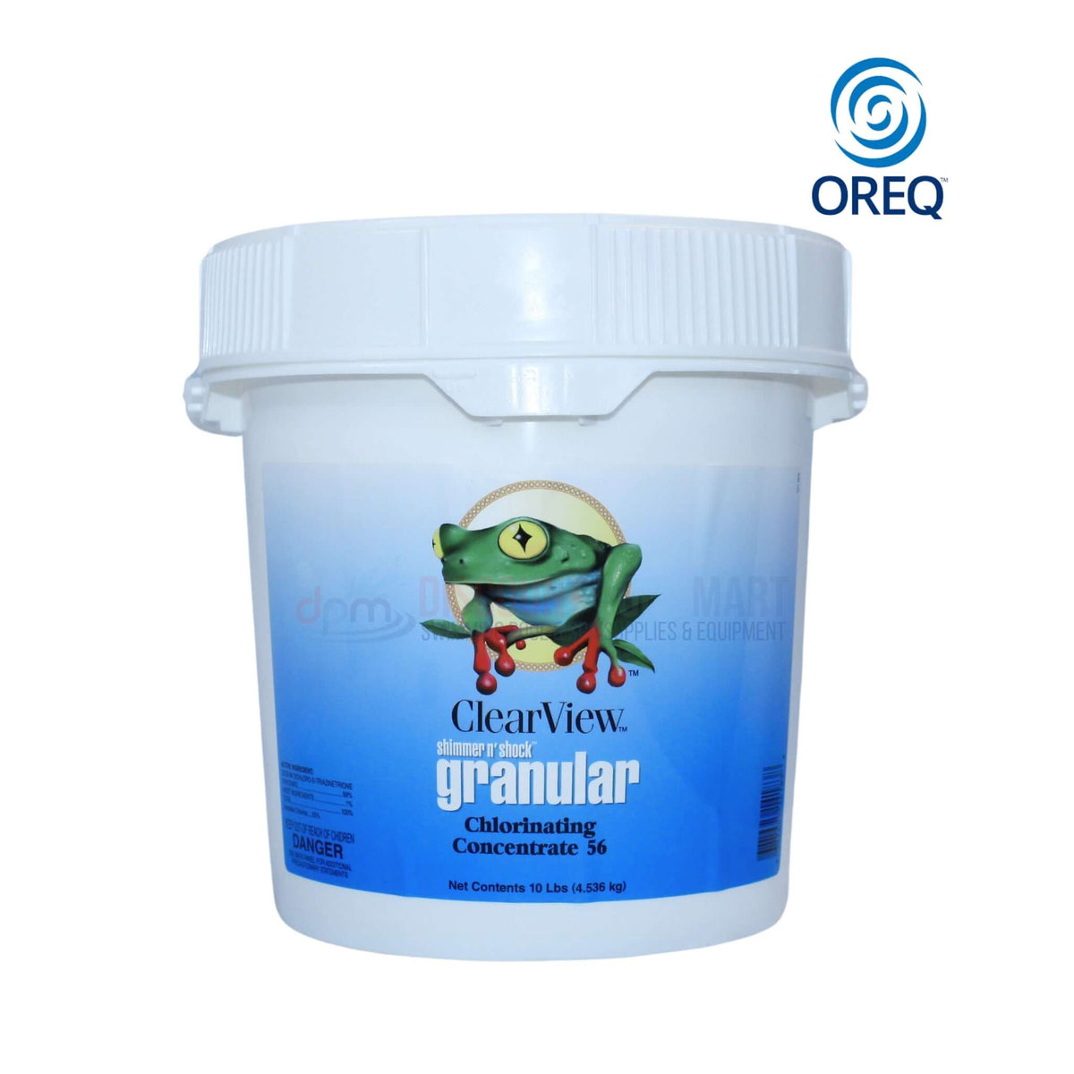 ClearView DiChlor Granular Chlorine by Discount Pool Mart, effective pool shock treatment in a 10lbs container.