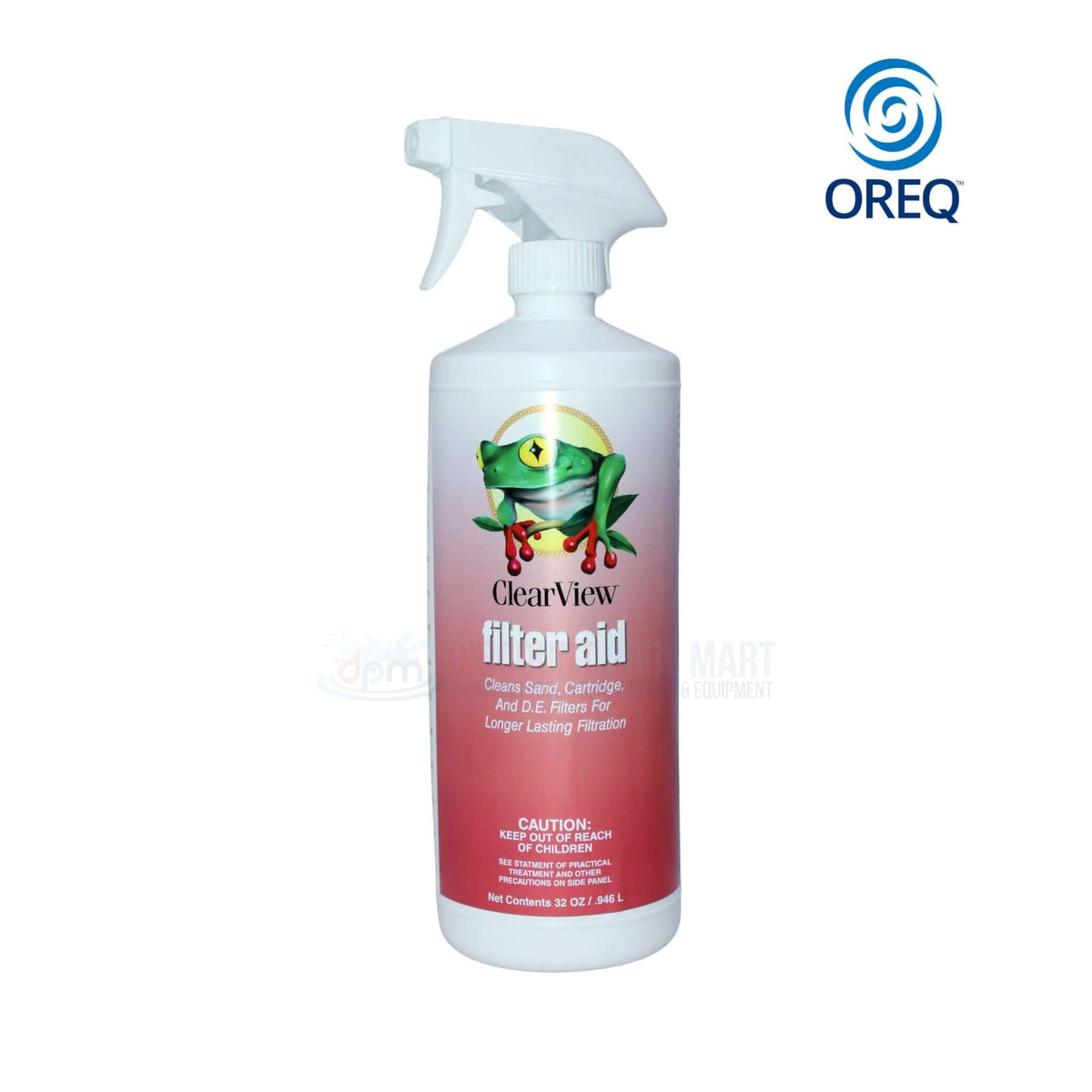 ClearView Filter Aid Pool Filter Cleaner 32oz bottle, optimal for removing grime from sand, cartridge, DE filters - Discount Pool Mart DPM.