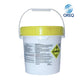 OREQ 5.1 Oxidizer bucket with yellow lid, ideal for pool maintenance, available at Discount Pool Mart DPM.