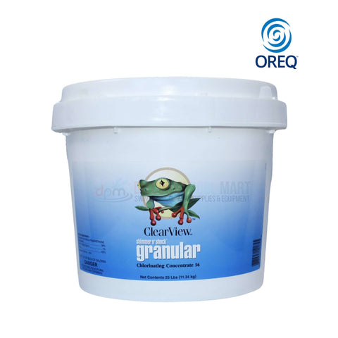ClearView DiChlor Granular Chlorine Shimmer-N Shock 25lbs from Discount Pool Mart DPM for effective pool maintenance.