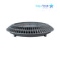 AquaStar CC10103 10" Round Gray Suction Outlet Cover for pools, showcasing its durable design by Discount Pool Mart.
