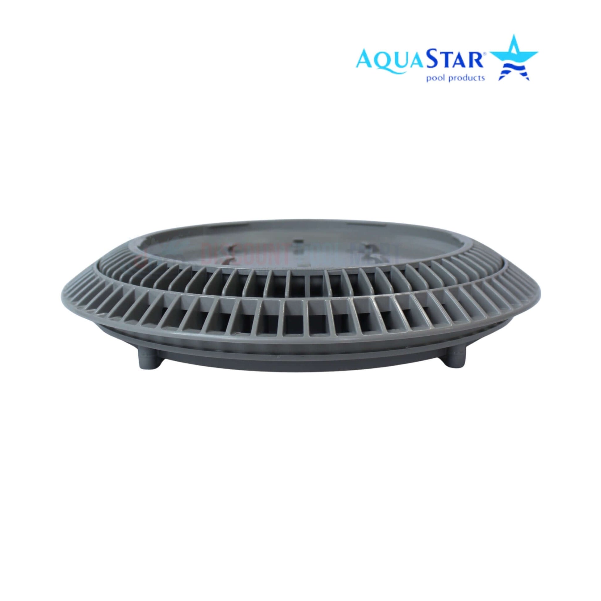AquaStar CC10103 10" Round Gray Suction Outlet Cover for pools, showcasing its durable design by Discount Pool Mart.
