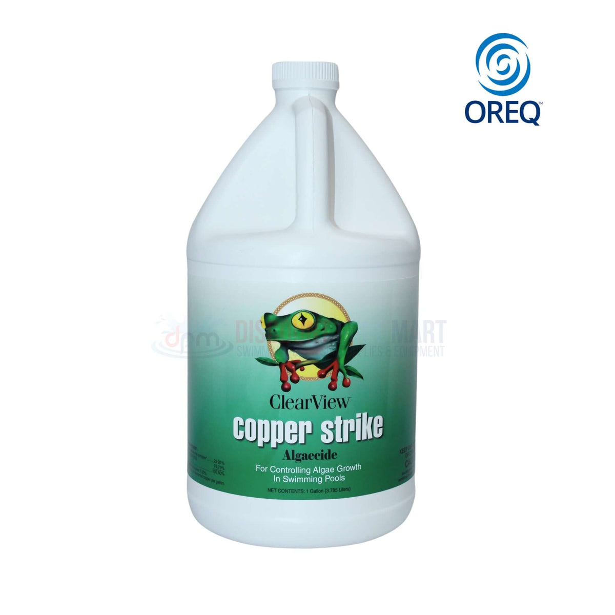 ClearView Copper Strike Algaecide 1 gallon bottle for algae control in swimming pools at Discount Pool Mart DPM