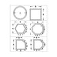 Custom spa and hot tub cover shape dimensions for Discount Pool Mart DPM, including circle, square, octagon, and more.