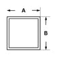 Diagram showing dimensions A and B for custom spa and hot tub cover by Discount Pool Mart DPM.