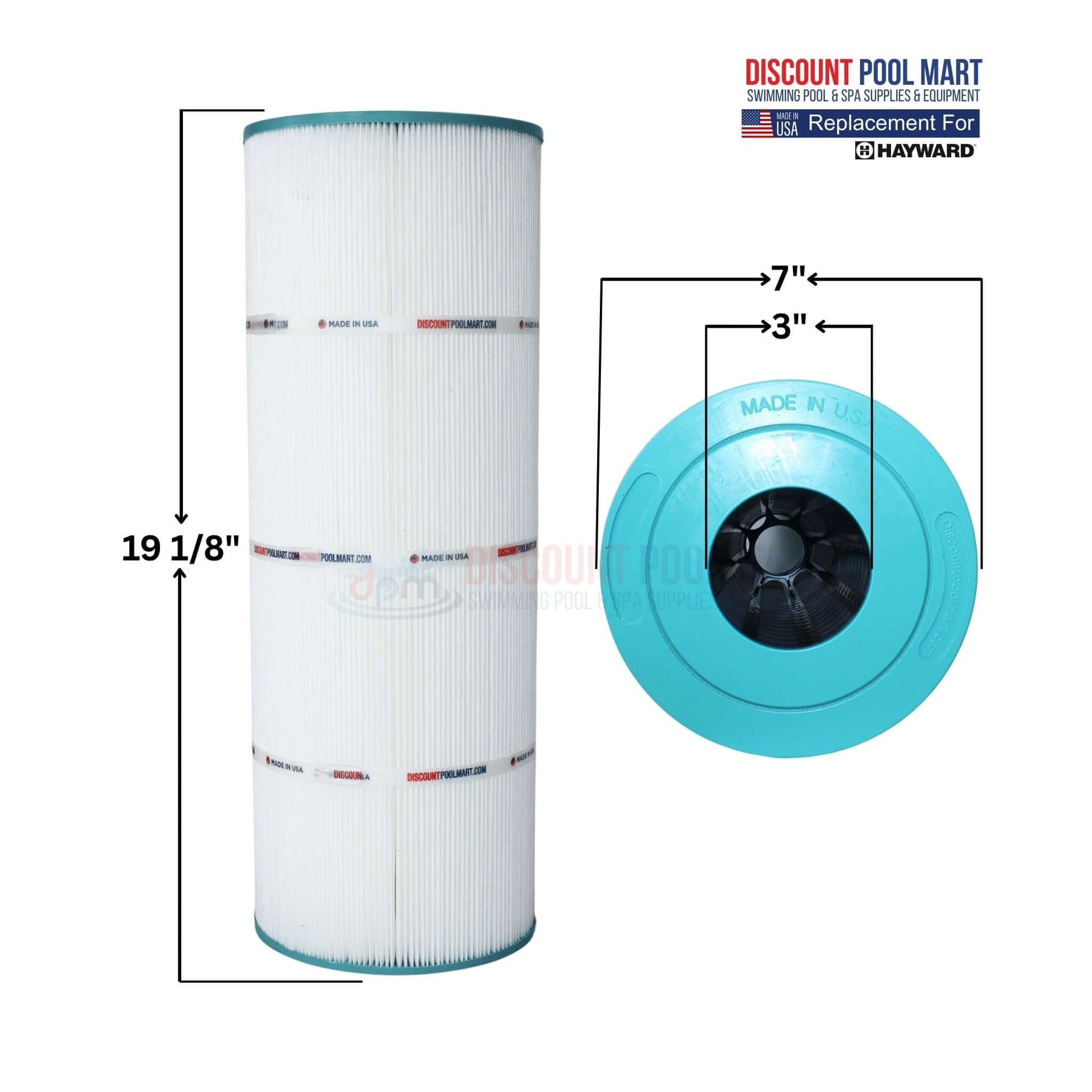 DPM-7485 Cartridge for Hayward SwimClear C7030, 87 Sq. Ft. filter, Made in USA, Discount Pool Mart SKU C-7485.