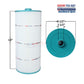 DPM-8326 Cartridge by Discount Pool Mart for Sundance Spas, 125 sq. ft. filtration, dimensions 19" height, 8 7/16" diameter.
