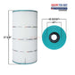 DPM-8409 Cartridge for CX900RE, 90 sq. ft. filter, Replacement by Discount Pool Mart, dimensions 17 3/8" x 8 15/16" x 4".