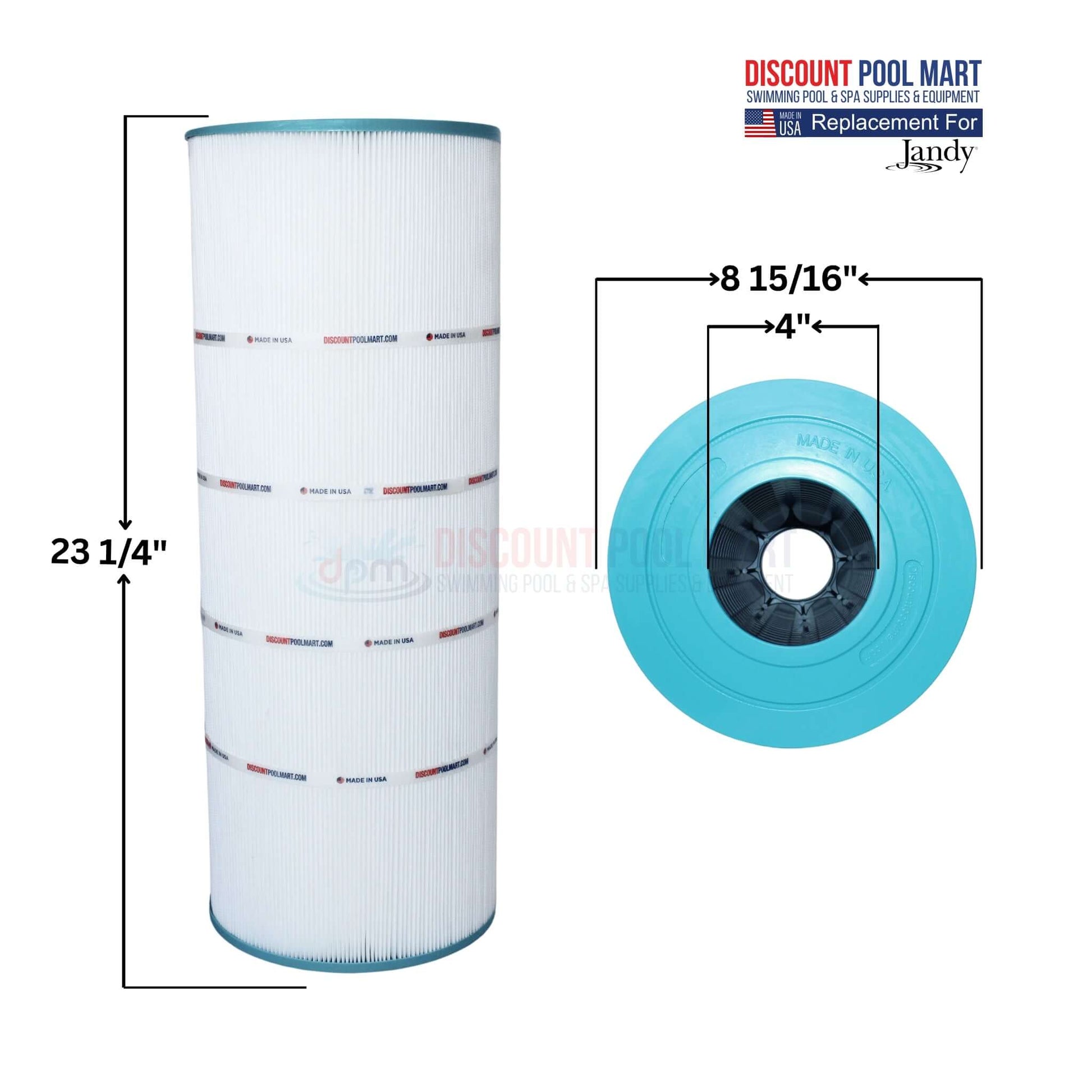 DPM-8414 Cartridge for SwimClear C150S, 150 Sq. Ft. filter by Discount Pool Mart, 23 1/4" tall, replacement for Jandy.