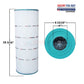 DPM-8417 cartridge for Hayward C1750 filter, 175 sq ft filtration, 28 3/16" x 8 15/16" from Discount Pool Mart.