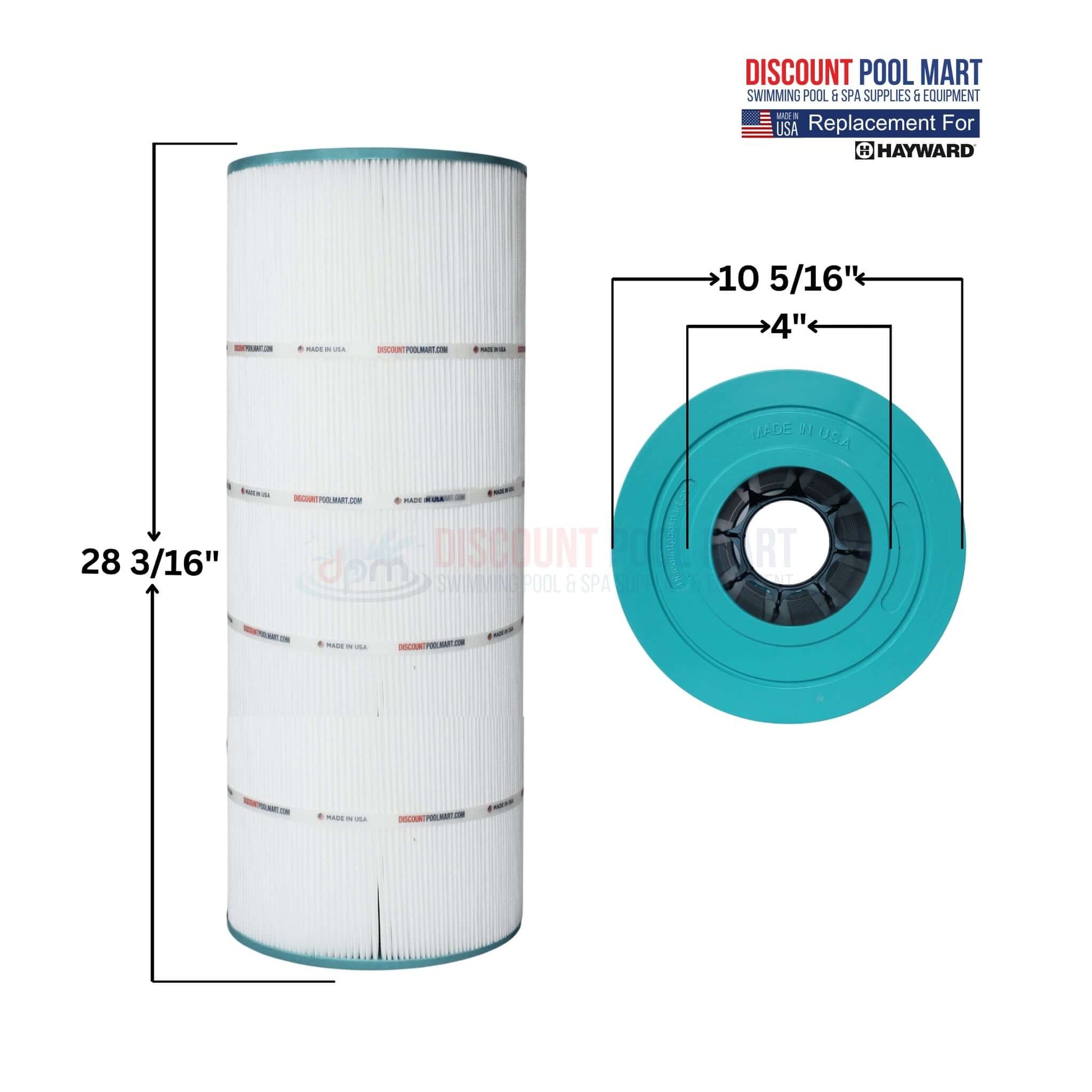 DPM-9442 Cartridge for Hayward SwimClear C200S Filter | 200 Sq. Ft. | 28 3/16" x 10 5/16" | Discount Pool Mart