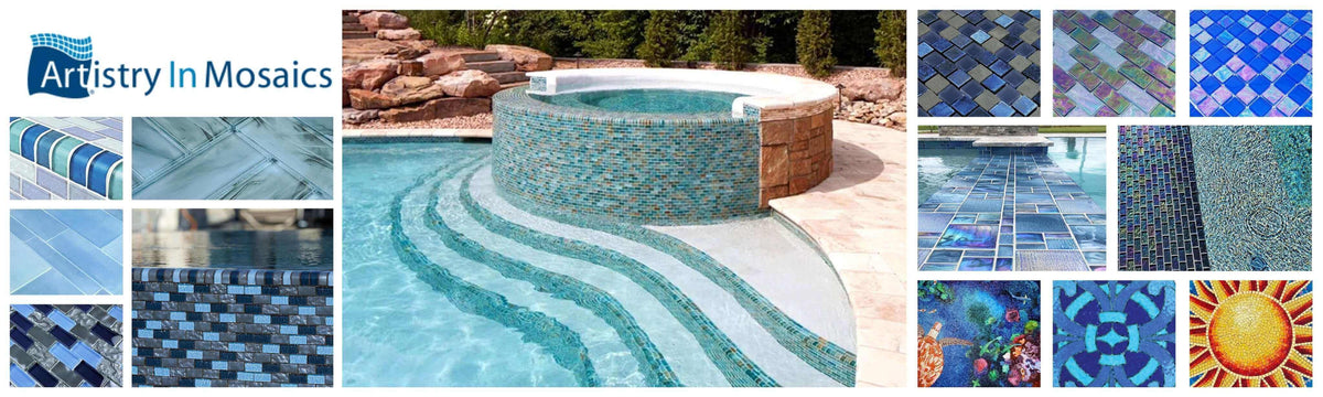 Artistry in Mosaics Pool Tile Products | Glass, Blends, Porcelain