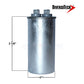 DiversiTech 37500R motor run capacitor, 50uF, oval steel housing, 2" diameter, 3 7/8" height, for pool supplies at Discount Pool Mart.