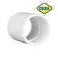 Dura Plastic PVC Coupling 2 Inch Slip Schedule 40, model 429-020 from Discount Pool Mart DPM, ideal for plumbing and irrigation.