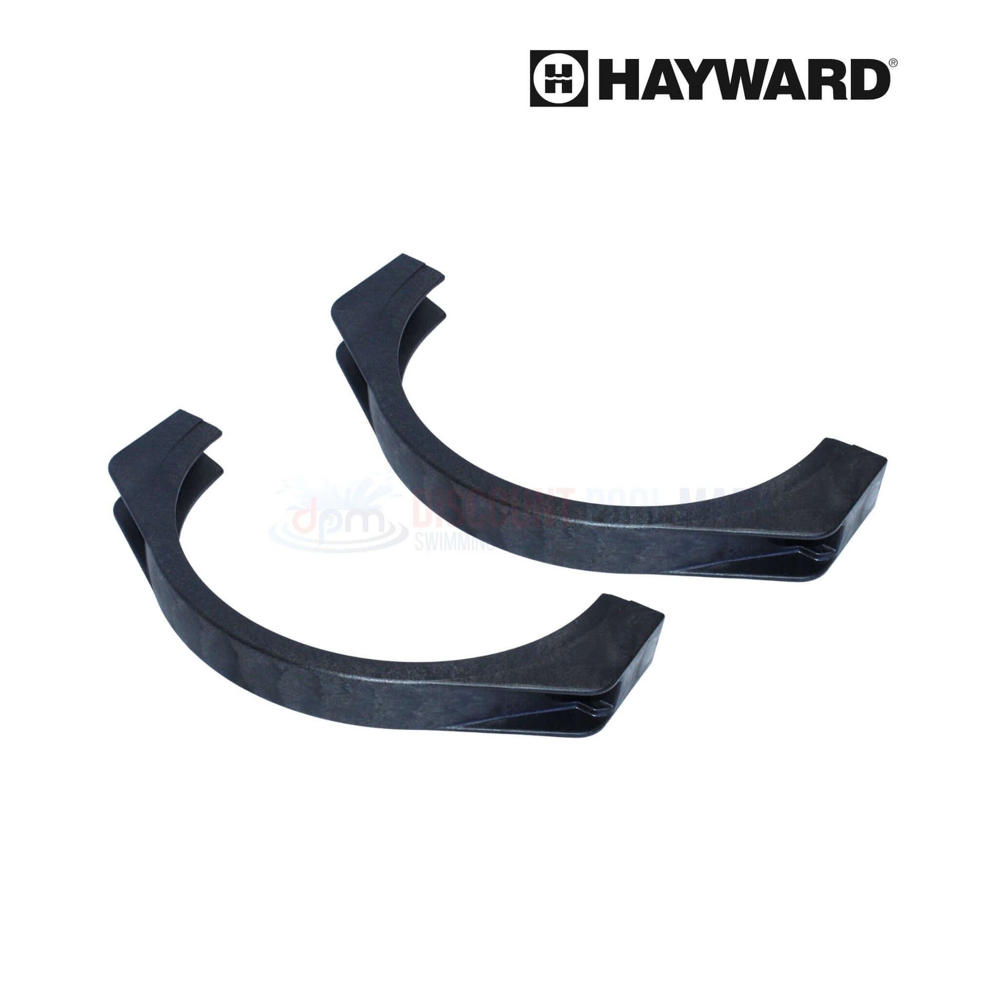 Hayward ECX4000C Perflex Filter Clamp Assembly, two black clamps for pool filter maintenance from Discount Pool Mart.
