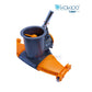 EV104CBX | BWT Vektro XL Xtra Wide Rechargeable Pool Vacuum, gray and orange, shown from the side, ideal for pool cleaning, Discount Pool Mart.