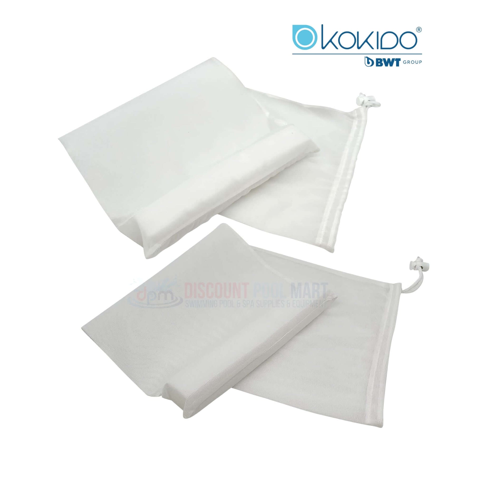 Kokido pool cleaning nets set of two, white color, for BWT Vektro XL EV104CBX, available at Discount Pool Mart.