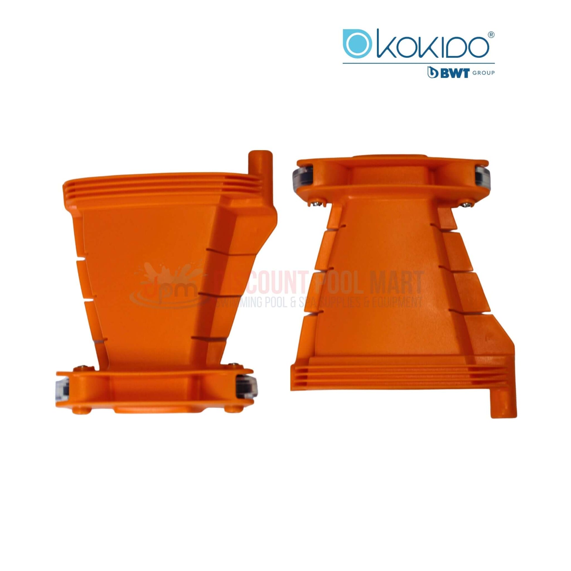 BWT Kokido Turbo EV105ASM03 Left & Right Wing Extensions in orange, showing side view design for pool vacuum, from Discount Pool Mart.
