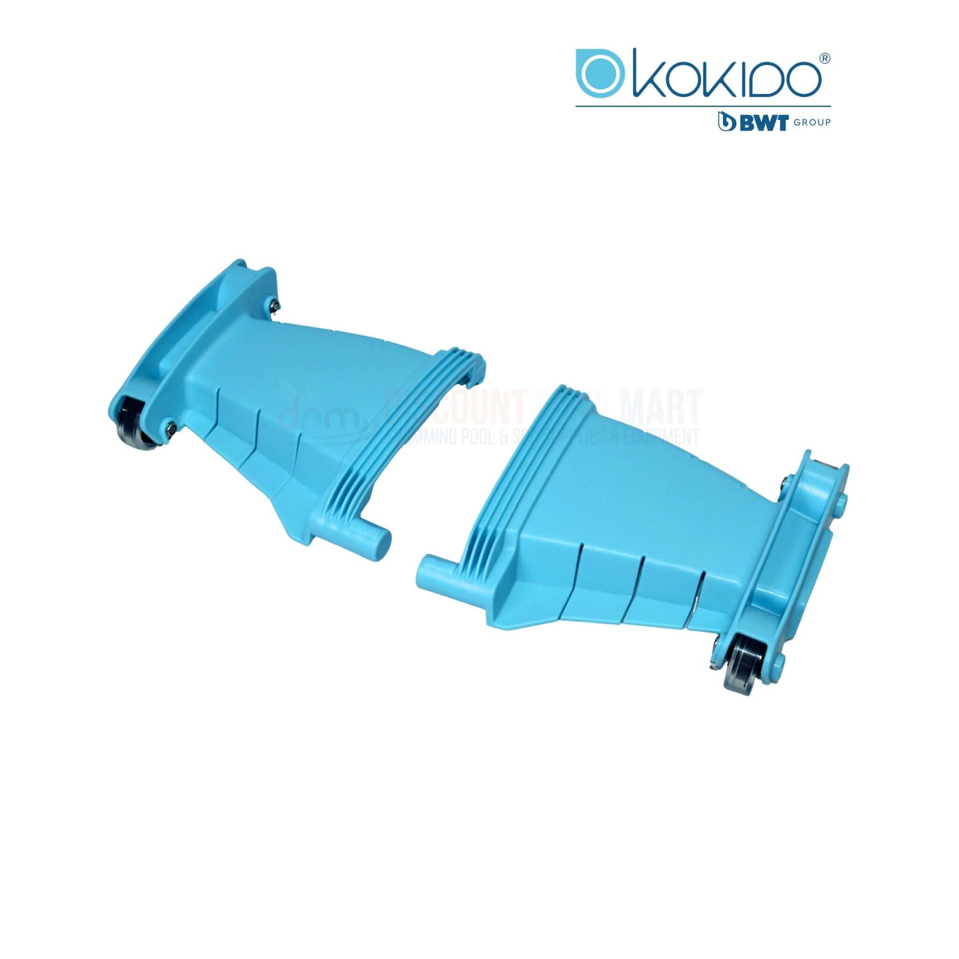 BWT Kokido Turbo EV105ASM03 left and right wing extensions in blue, premium OEM parts for pool cleaning, Discount Pool Mart.