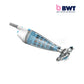 BWT PK X-Flow BC55 rechargeable pool vacuum from Discount Pool Mart, angled view showing design, color, and features.