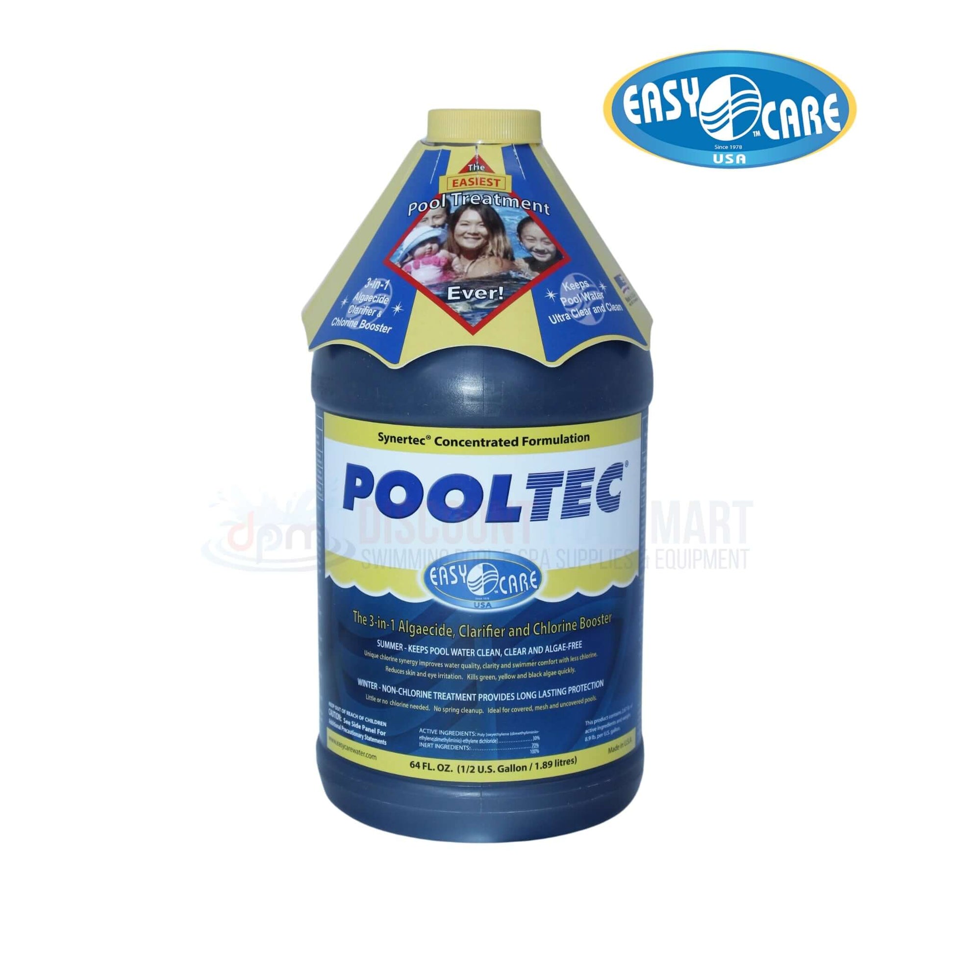 EasyCare PoolTec 3-in-1 Algaecide, Clarifier, & Chlorine Booster 64oz available at Discount Pool Mart DPM.