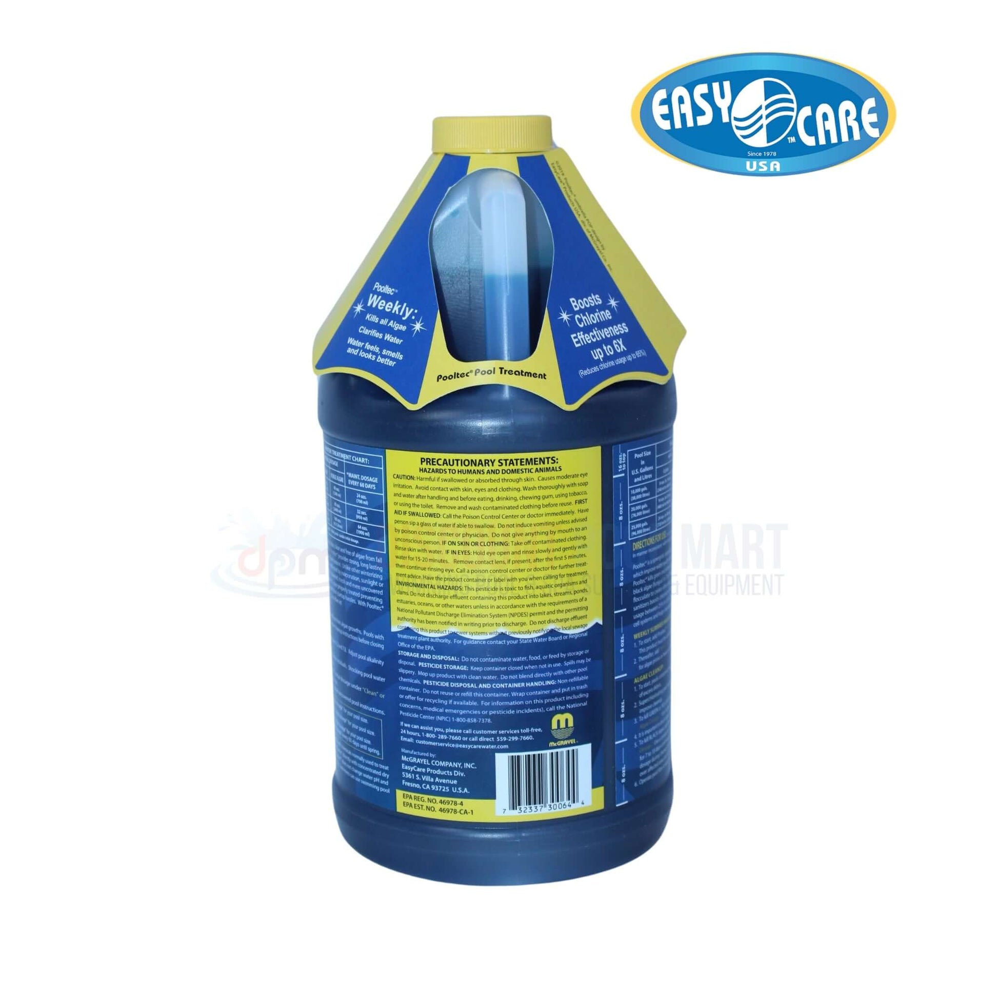 EasyCare PoolTec 3-in-1 Algaecide, Clarifier, & Chlorine Booster 64oz from Discount Pool Mart DPM