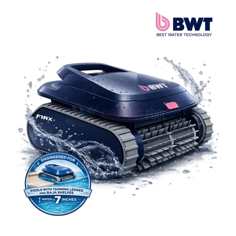 BWT F1 Robotic Pool Cleaner with 7" Water Capability | 59' Cable | F1RX