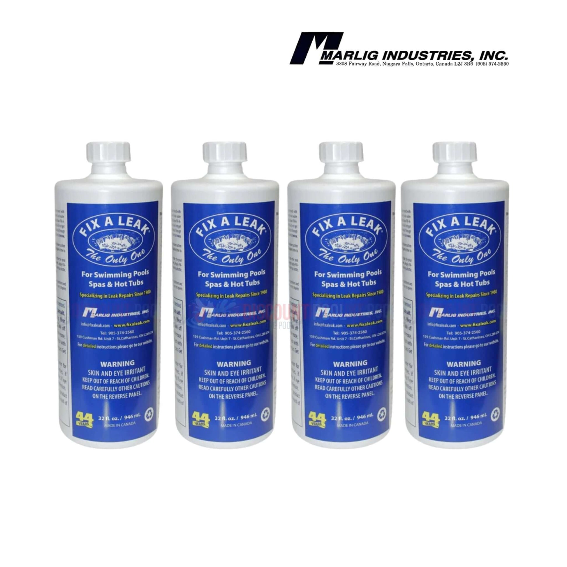 Marlig Fix-A-Leak Pool and Spa Leak Sealant | 32oz | FAL32 bottles for pool supplies, effective for sealing leaks in pools.