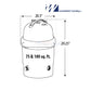 Diagram showing dimensions of FC1007 | Waterway ClearWater II Filter 100 Sq. Ft. for residential pools. DPM pool supplies.