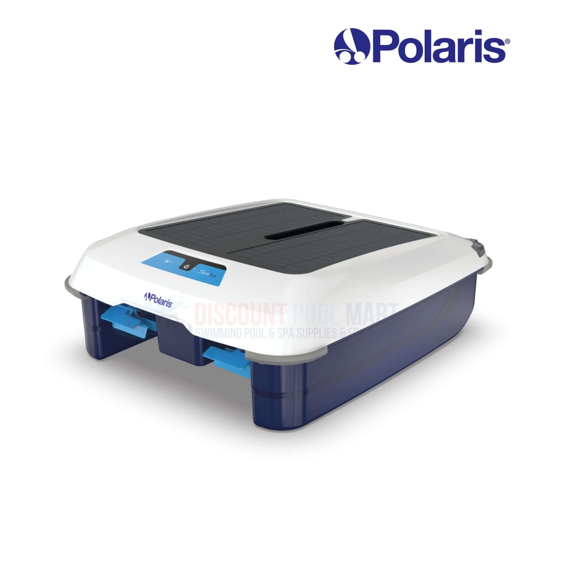 Polaris Skimbot Solar Surface Cleaner FSKIMBOT from Discount Pool Mart, solar-powered pool skimmer for debris removal.