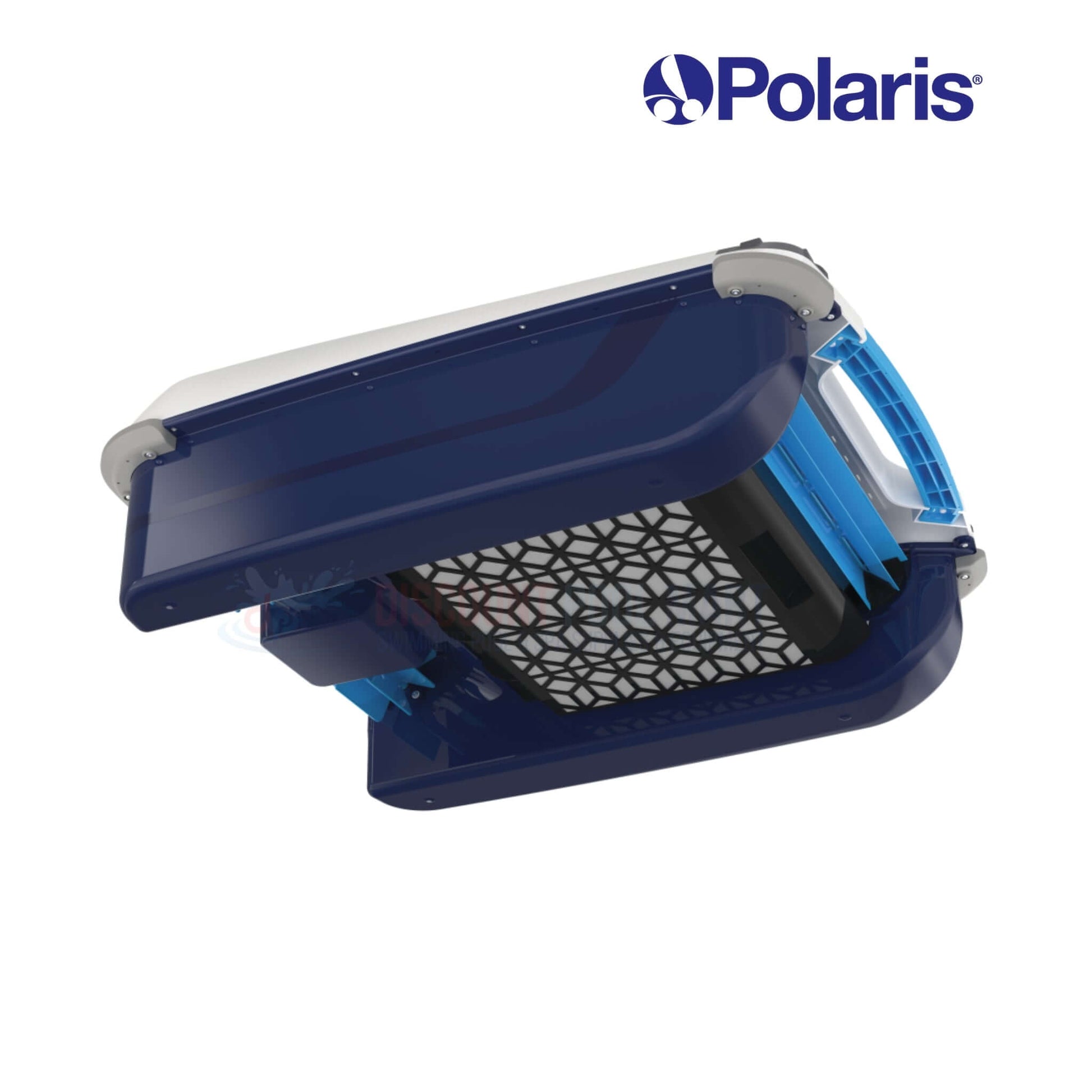 Polaris Skimbot Solar Surface Cleaner FSKIMBOT by Discount Pool Mart DPM, solar-powered, robotic pool skimmer design.