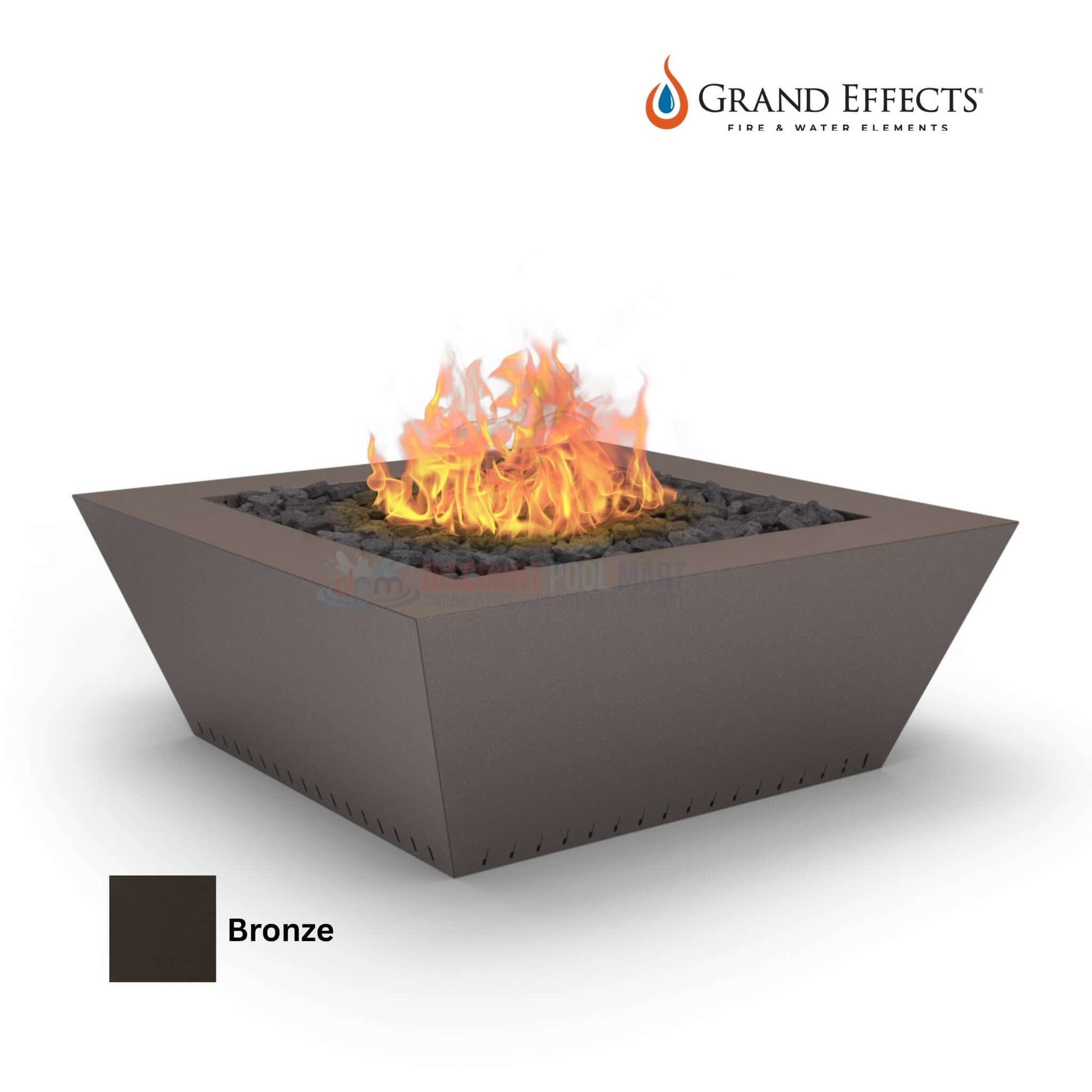 Grand Effects Grand Corinthian Fire Table 48"x48"x18" Bronze finish by Discount Pool Mart DPM. SKU: 12345.