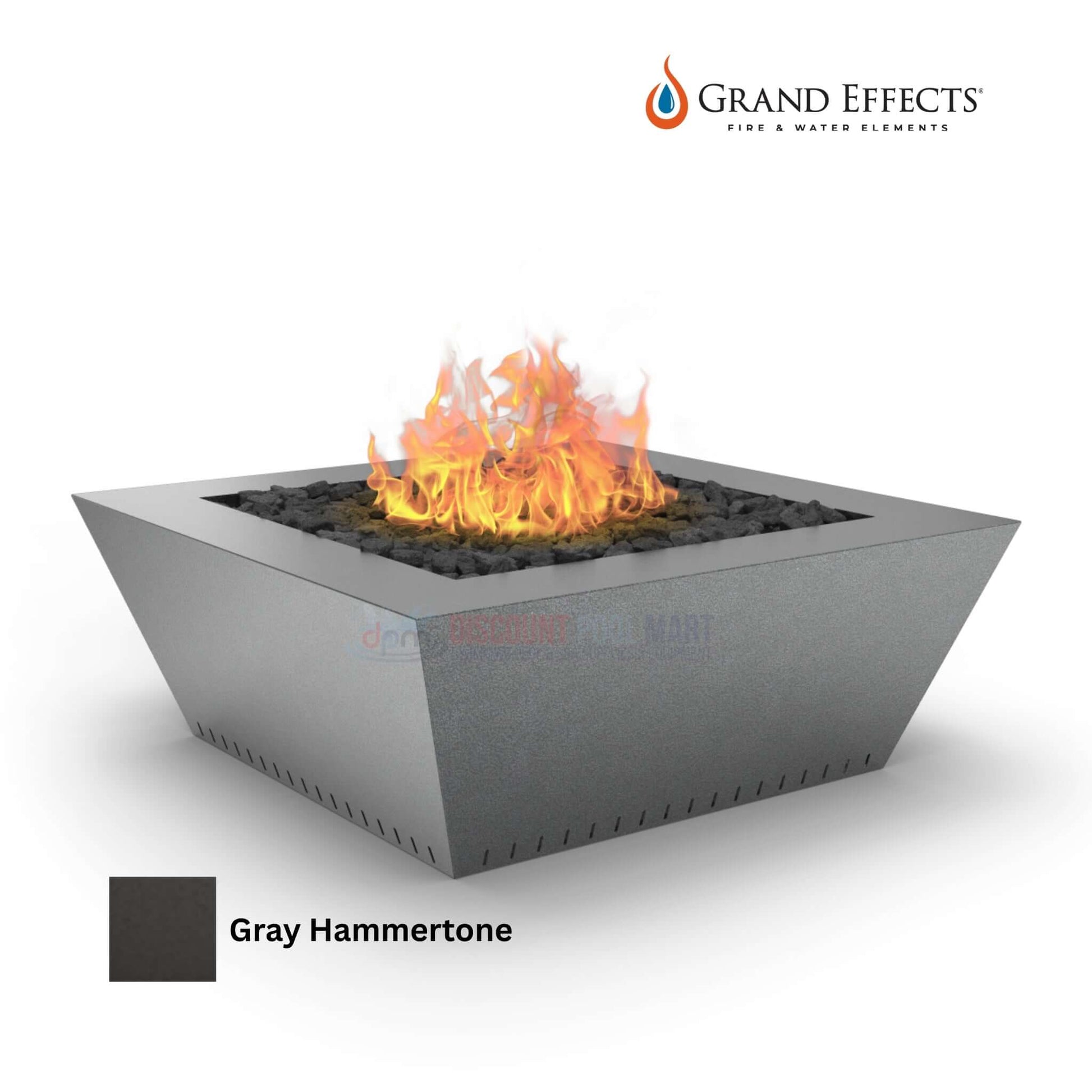 Grand Effects Grand Corinthian Fire Table 48x48x18 metallic - Gray Hammertone, DPM Discount Pool Mart SKU: 123456