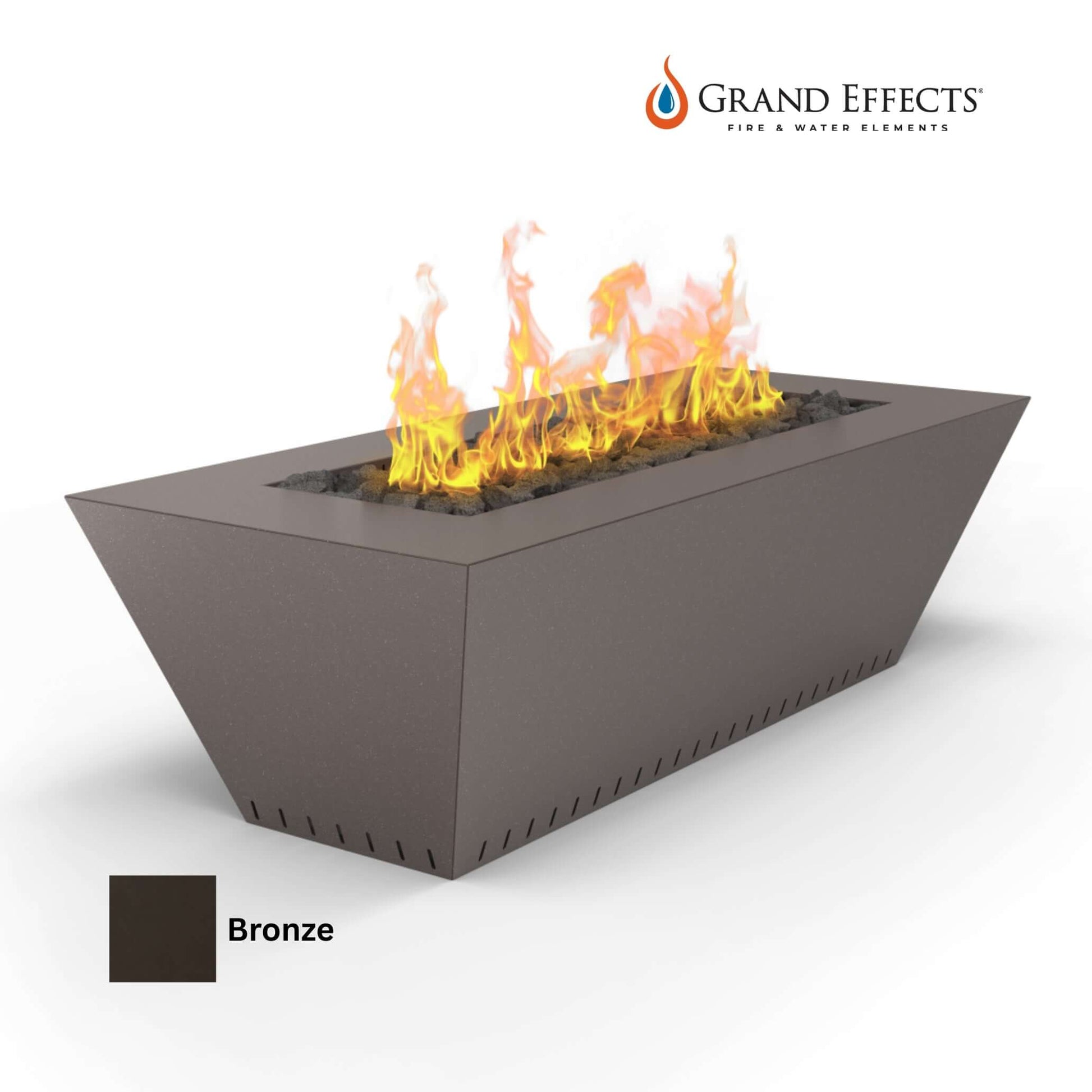 Grand Effects Bronze Fire Table with Flames | Premium Outdoor Centerpiece | SKU: DPM-FIRE-001 | Discount Pool Mart
