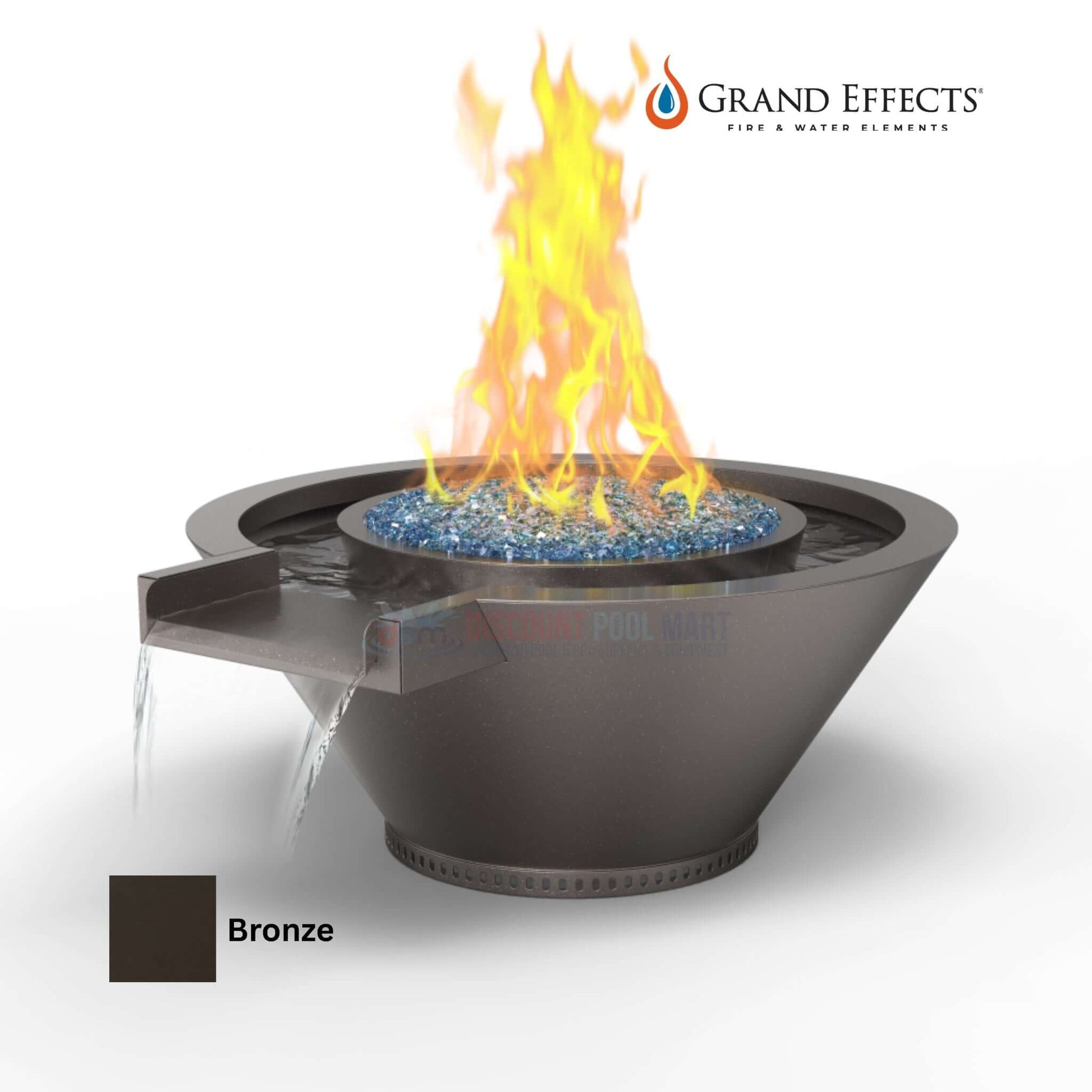 Grand Effects Round Essex Fire & Water Bowl Bronze, Artisan Series by Discount Pool Mart DPM, SKU: DPM-GE-Round-Bowl