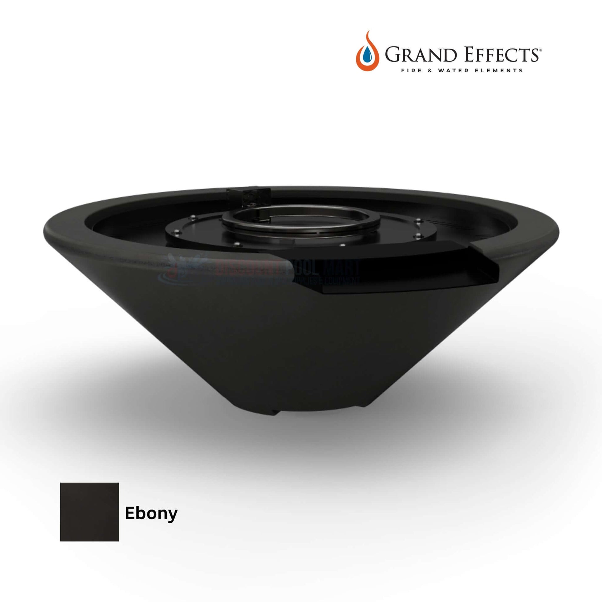 Grand Effects Essex Fire & Water Bowl in Ebony | Concrete | SKU: DPM | Discount Pool Mart